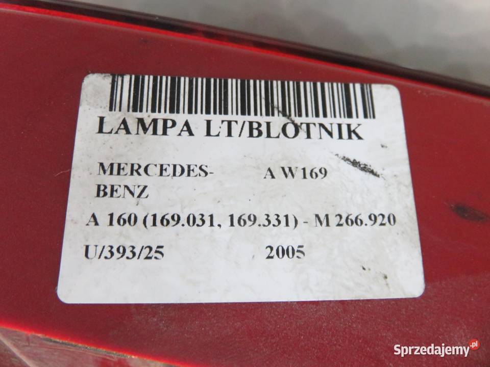 LAMPA LEWA TYLNA MERCEDESBENZ A W169
