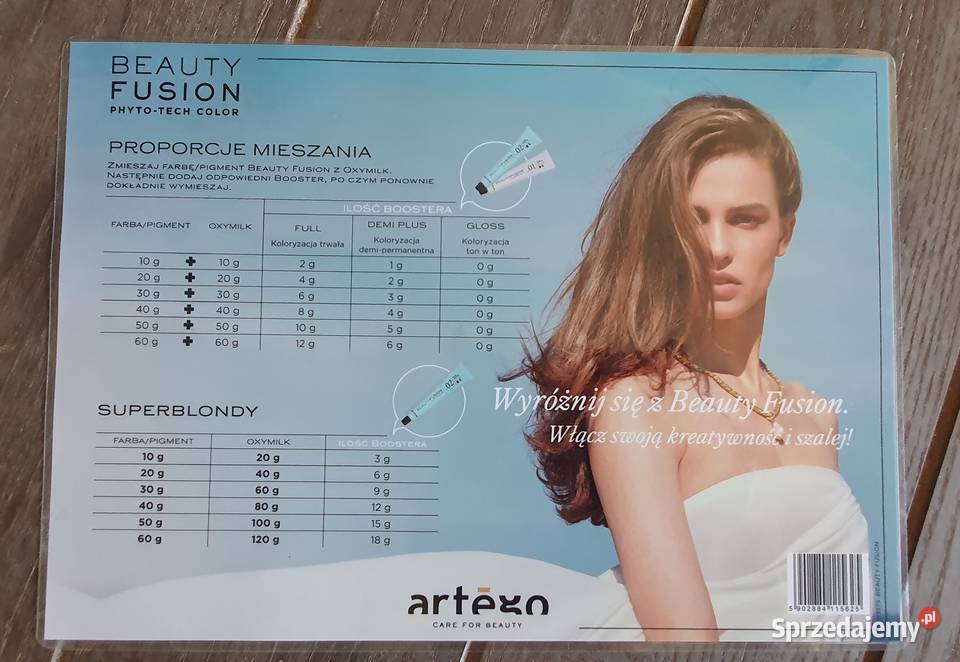 Karta kolorów farb fryzjerskich ARTEGO BEAUTY Bydgoszcz