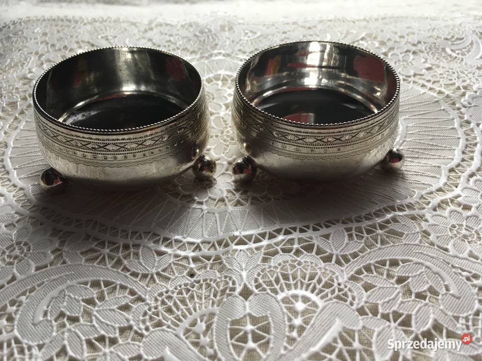Pojemniki posrebrzane na sól pieprz Anglia