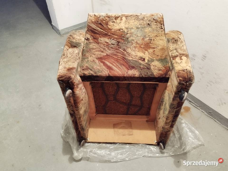 Wygodny fotel PRL na kółkach Warszawa