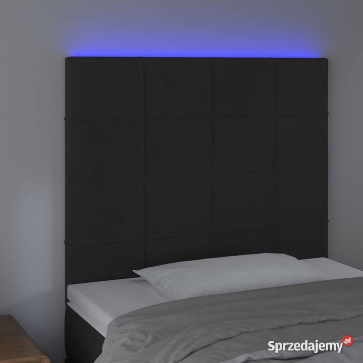 Zagłówek do łóżka z LED czarny 90x5x118128 Warszawa