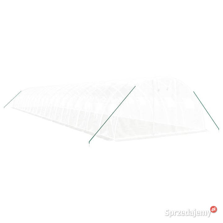 Szklarnia ze stalową ramą biała 80 m 20x4x2 m mazowieckie