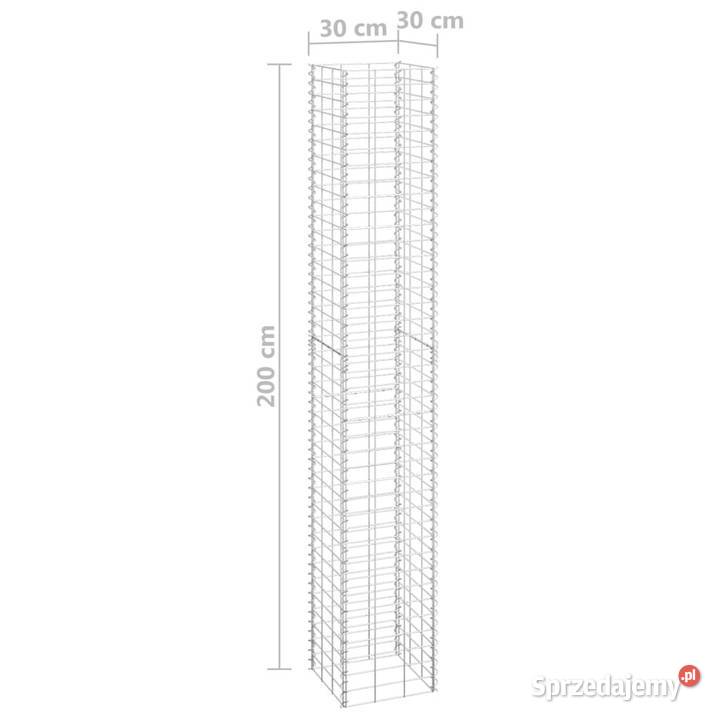 Wysokie donice gabionowe 3 30x30x200 żelazo Warszawa