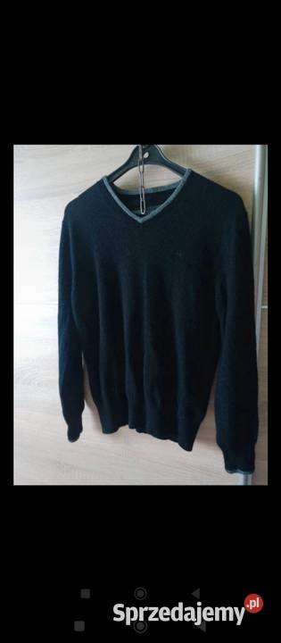 Czarny męski sweter La Gaviotta Vneck rozmiar S Biłgoraj