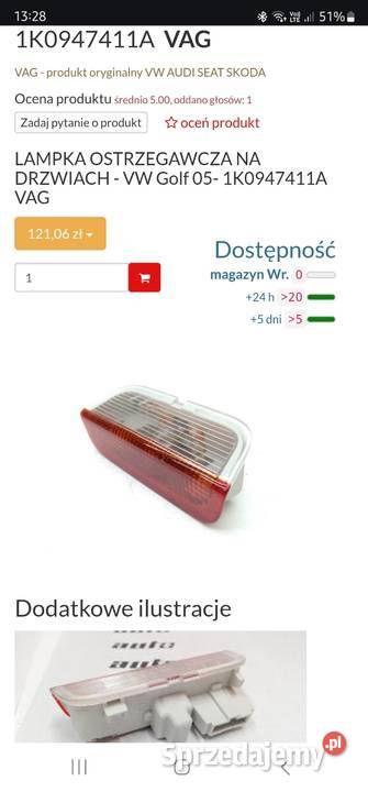 LAMPKA BOCZKA DRZWI VW PASSAT B6 CC B7 GOLF V VI Lampy obrysowe Lampy obrysowe