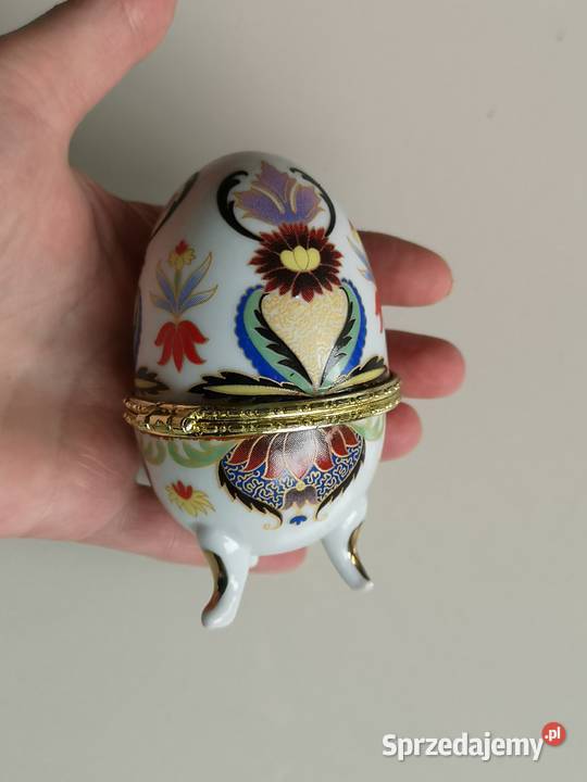 Porcelanowa szkatułka jajko vintage Toruń
