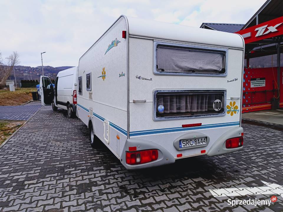 przyczepa kempingowa 2000r łóżka piętrowe Międzybrodzie Bialskie sprzedam