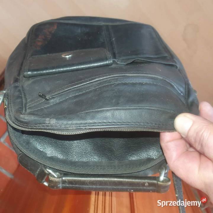 Saszetka męska z paskiem z naturalnej skóry lubelskie Biała Podlaska