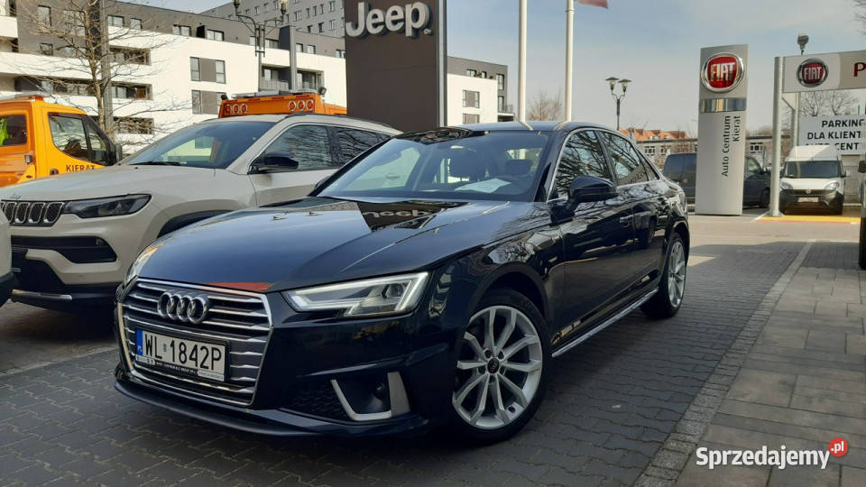 Audi A4 samochód krajowy Gwarancja 2 KPL OPON Rok produkcji 2019 Tychy
