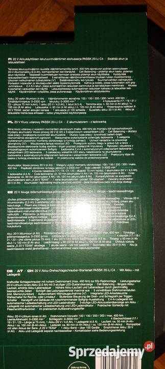 Klucz udarowy Parkside PASSK 20Li C4 Klucze udarowe Otwock