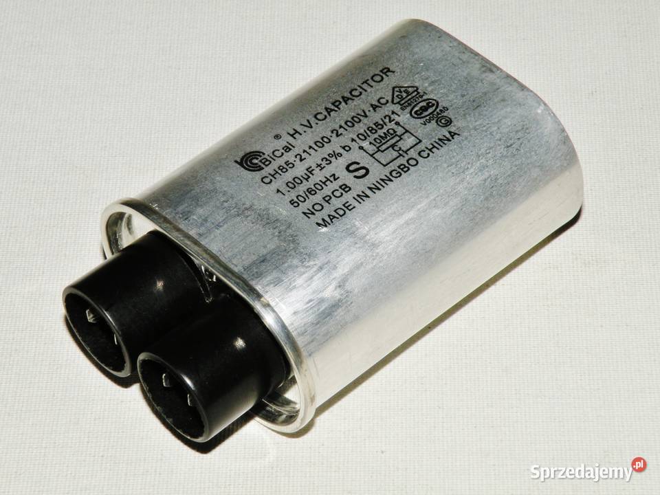 Kondensator HV BiCai 100 F 2100 V z mikrofalówki