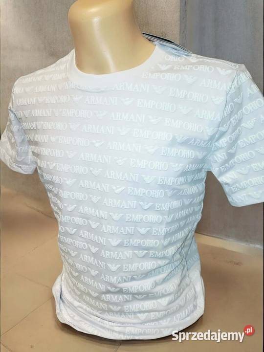 Tshirt męski Emporio Armani sygnatura regular Odzież codzienna Białystok