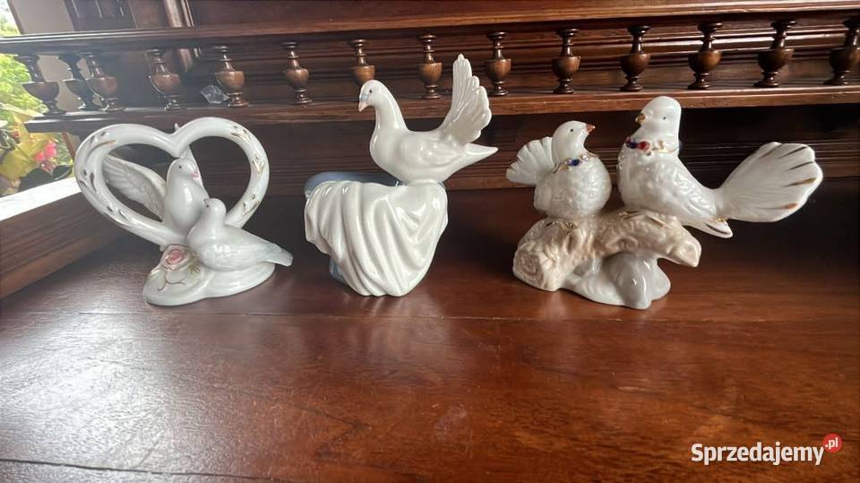 Dekoracyjna figurka porcelanowa Gołębie marki Porcelana i szkło pomorskie Gdańsk sprzedam