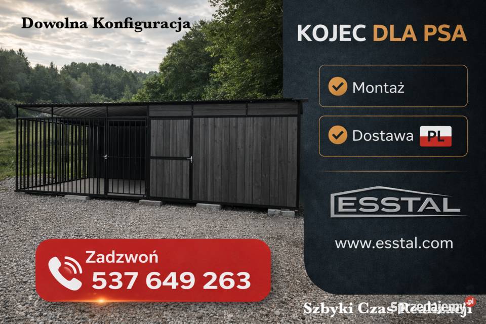 Duży Kojec Psa KOJCE Psów Kojec na Wymiar ESSTAL mazowieckie Pułtusk