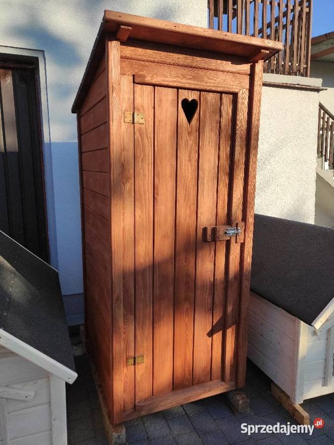 WC toaleta drewniana swawojka latryna Myszków