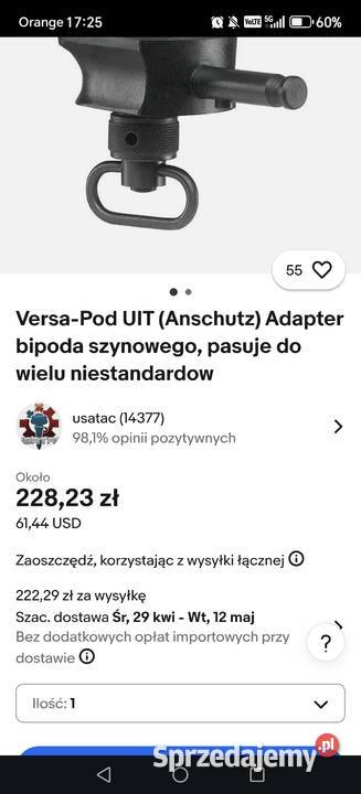 Adapter na bipod Versa Pod Turek