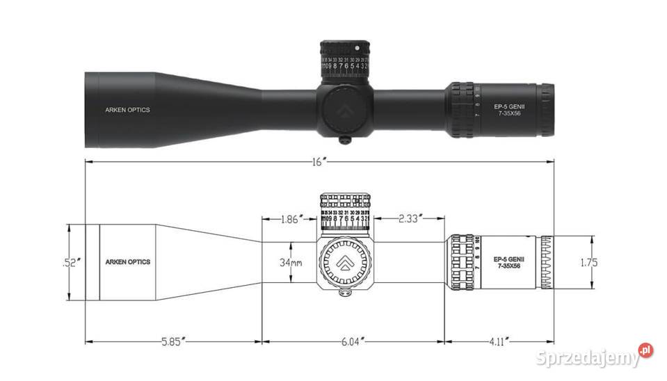 Arken EP5 GenII 735x56 Rifle Scope 14 MOA Trzcianka