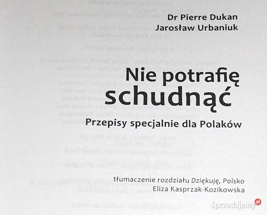 Nie potrafię schudnąć Pierre Dukan Jaroslaw Chełm