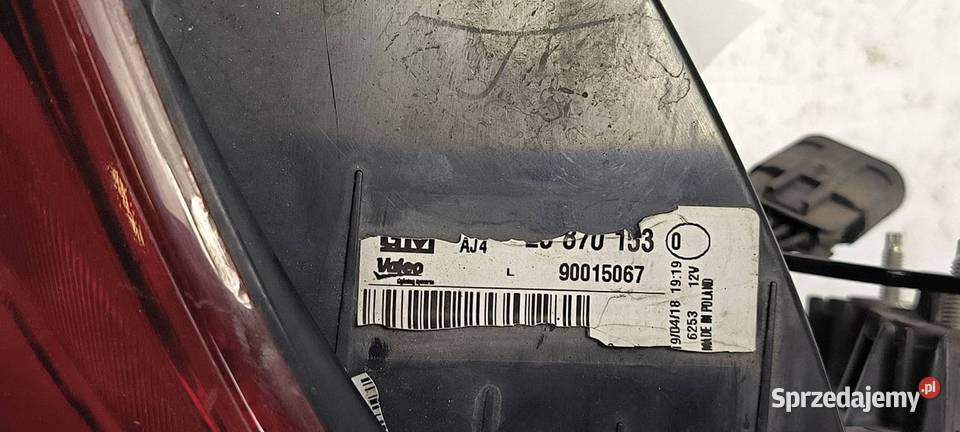 LAMPA LEWA TYŁ OPEL ASTRA J 90015067 Lipno sprzedam