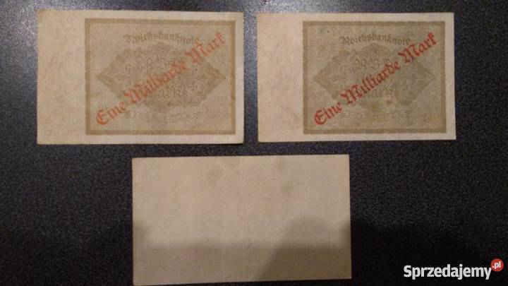 banknoty Marki niemieckie 1922 i 1923 Numizmatyka Sieradz