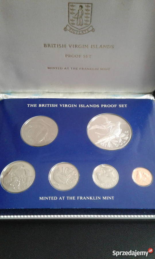Zestaw z Wysp Dziewiczych 1975 r 1 cent do 1 Numizmatyka