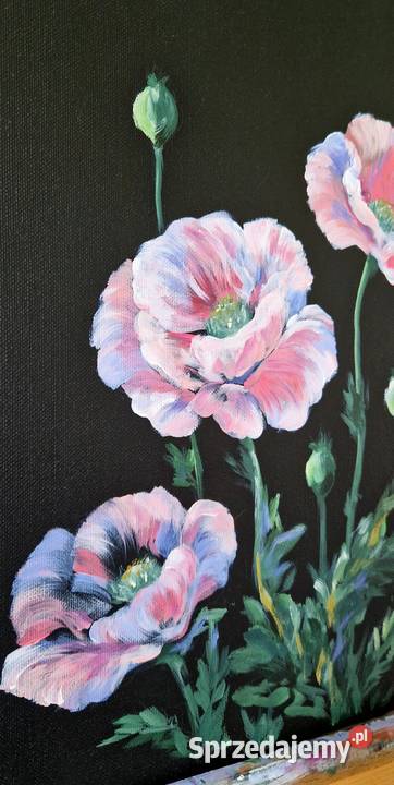 Obraz ręcznie malowany Maki 30x40 sprzedam