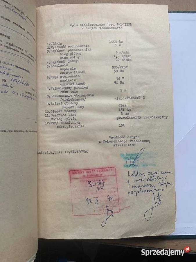 Suwnica wciągnik wciągarka Białystok