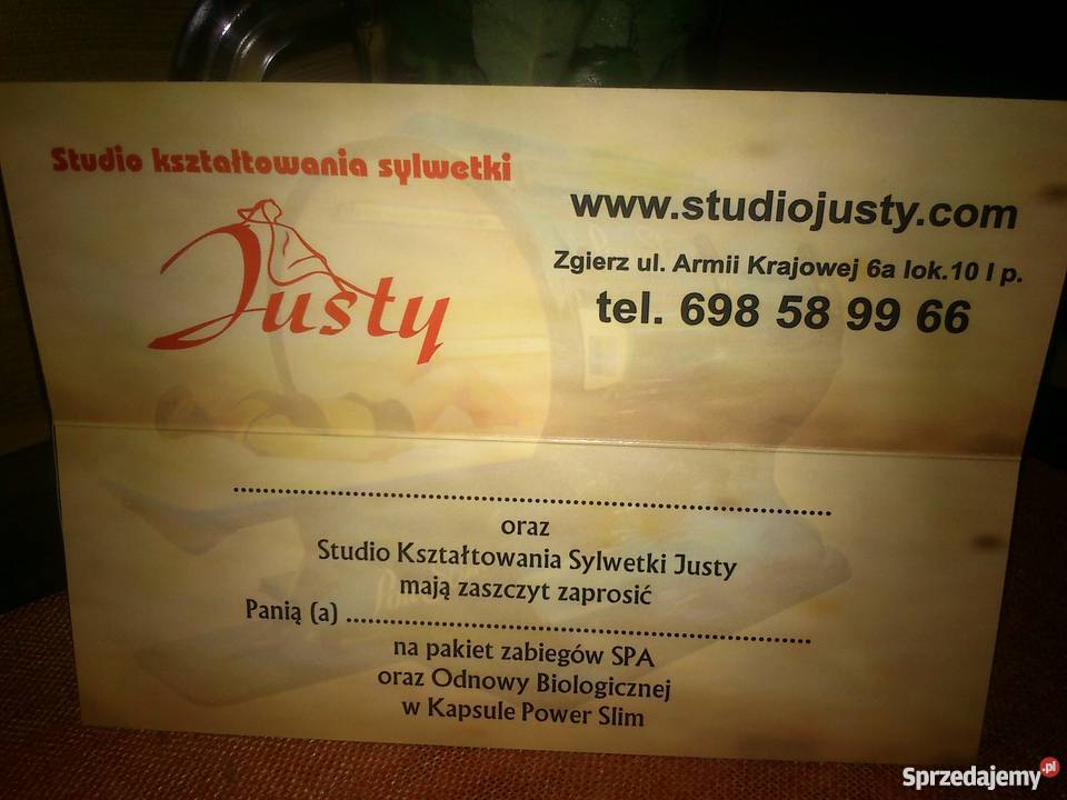 MASAŻE ZABIEGI SOLARIUM STUDIO SYLWETKI JUSTY łódzkie Zgierz