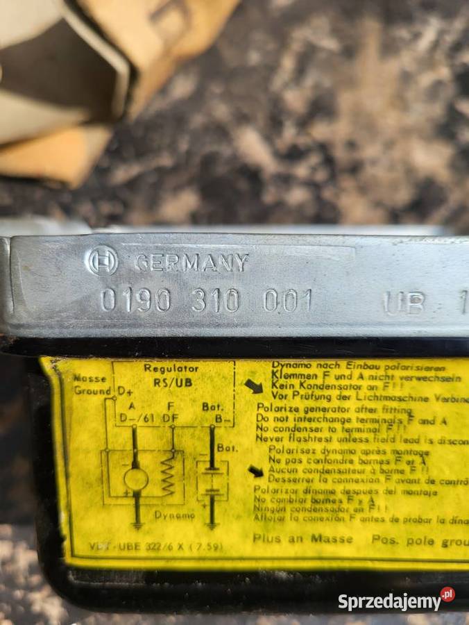 BOSCH REGULATOR 0190310001 14V 20A VW ADLER OPEL Rybnik sprzedam