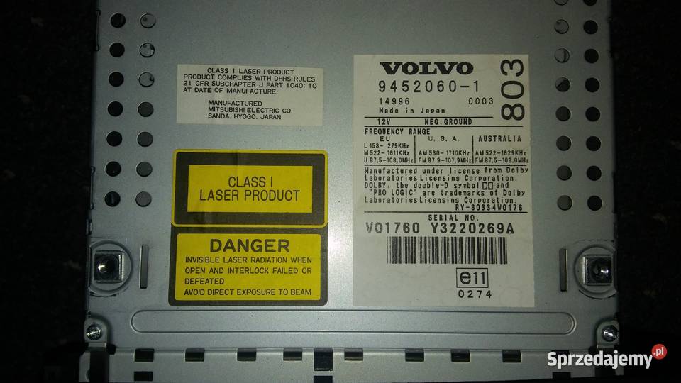 volvo V70 II XC70 S60 przedlift radio HU803 Kraków