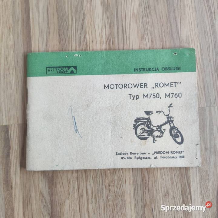 Instrukcja obsługi Romet M750 M760 Pozostałe mazowieckie