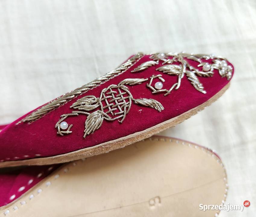 Indyjskie buty baleriny khussa 37 38 zdobione Szczecin
