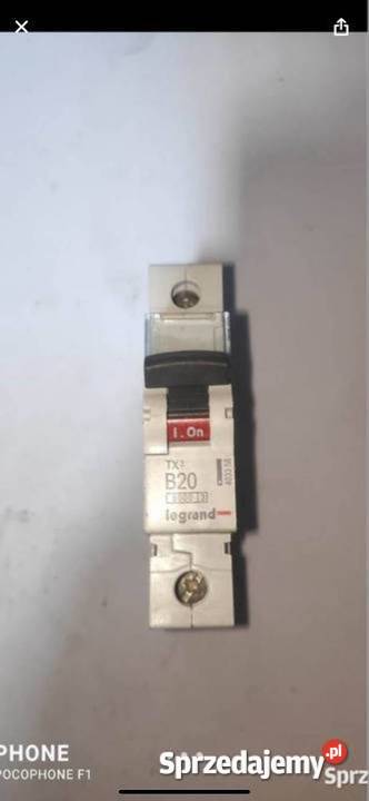 Wyłącznik nadprądowy Legrand S301 403358 1P B20A Gliwice