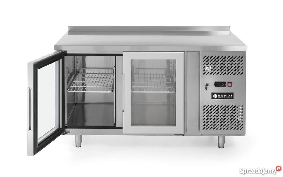 Dwudrzwiowy stół chłodniczy z rantem szklane Poczesna sprzedam