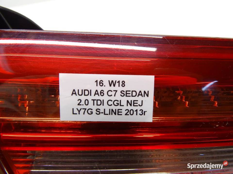 LAMPA LEWY TYŁ LEWA W KLAPĘ 4G5945093A AUDI A6 małopolskie sprzedam