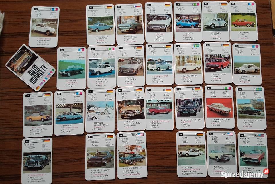 Karty samochodowe Auto Quartett kujawsko-pomorskie Nakło nad Notecią sprzedam