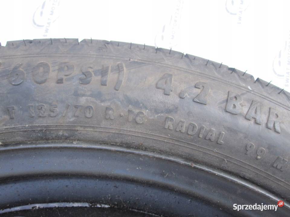 AUDI A3 8P GOLF V VI koło dojazdowe 1257018 99M Koła dojazdowe świętokrzyskie sprzedam