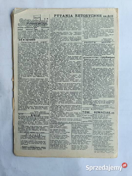 Solidarność z Gdańskiem 2829 30 z 1981r i gazeta Gdynia