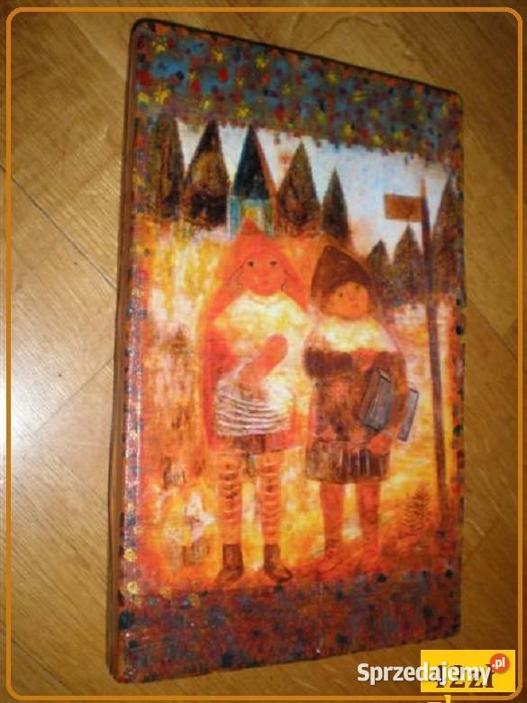 Obrazek na starej desce decoupage obrazki Łódź