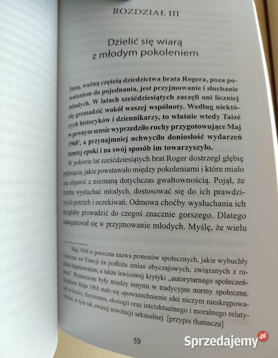 Nowe więzi solidarności Taize dzisiaj Brat Alois sprzedam