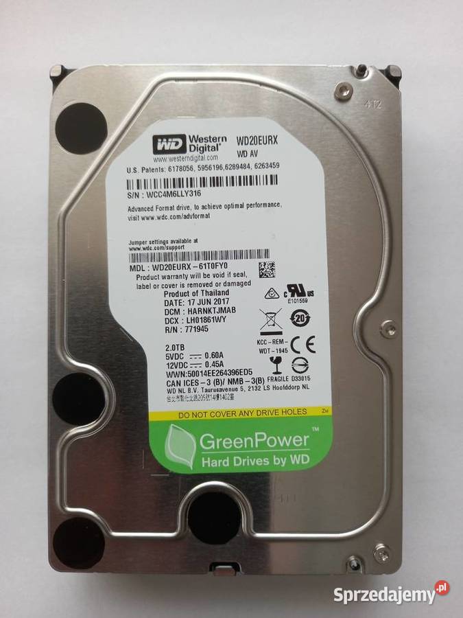 Dysk 2TB SATA 35 cala sprzedam