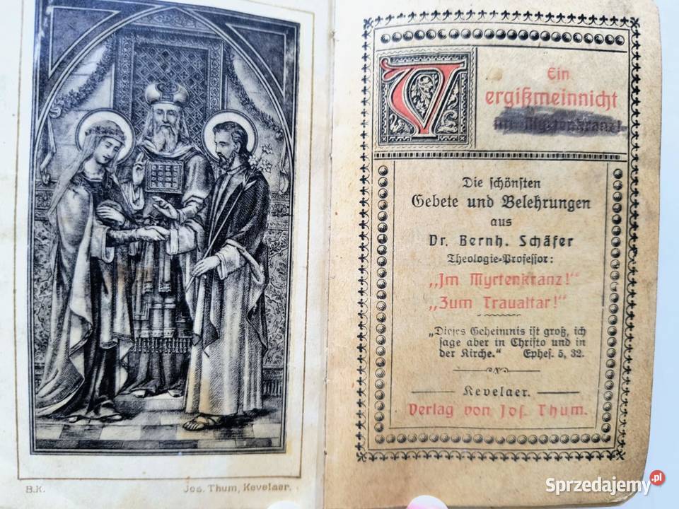 Star modlitewnik w jniemieckim 1908 r śląskie sprzedam