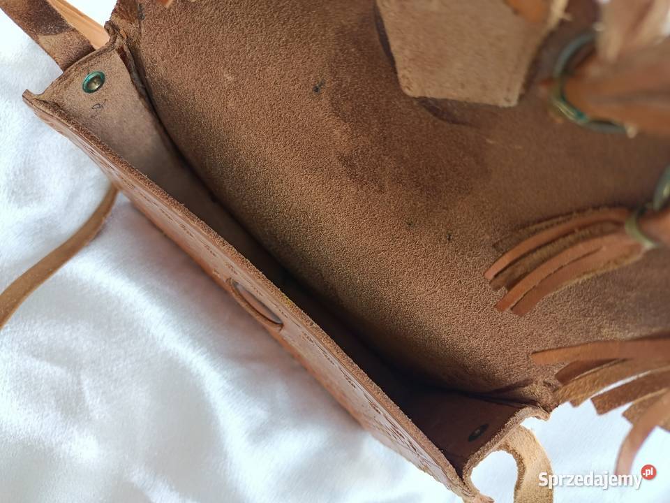 Torebka damska skórzana vintage ręcznie robiona wielkopolskie