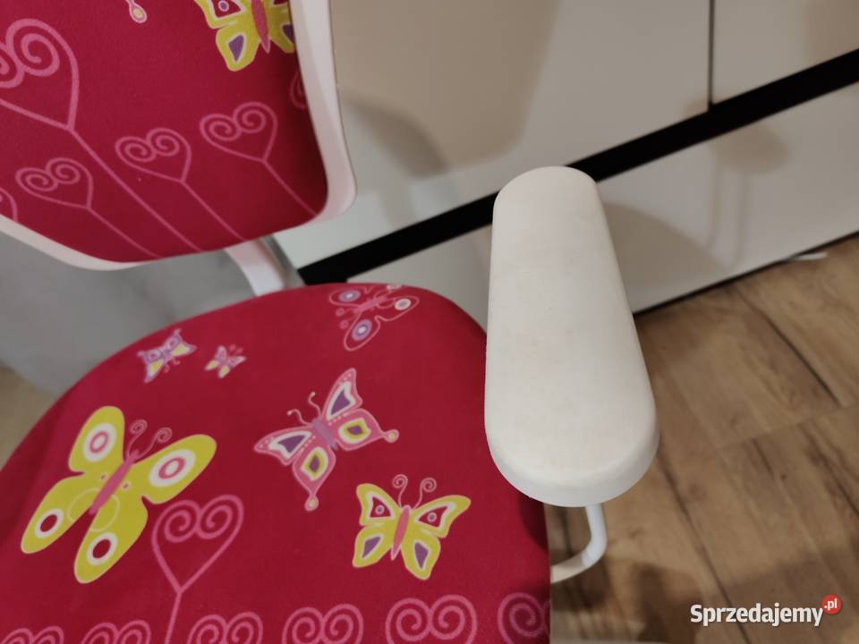 Krzesło biurowe fotel obrotowy dziewczynki White Meble