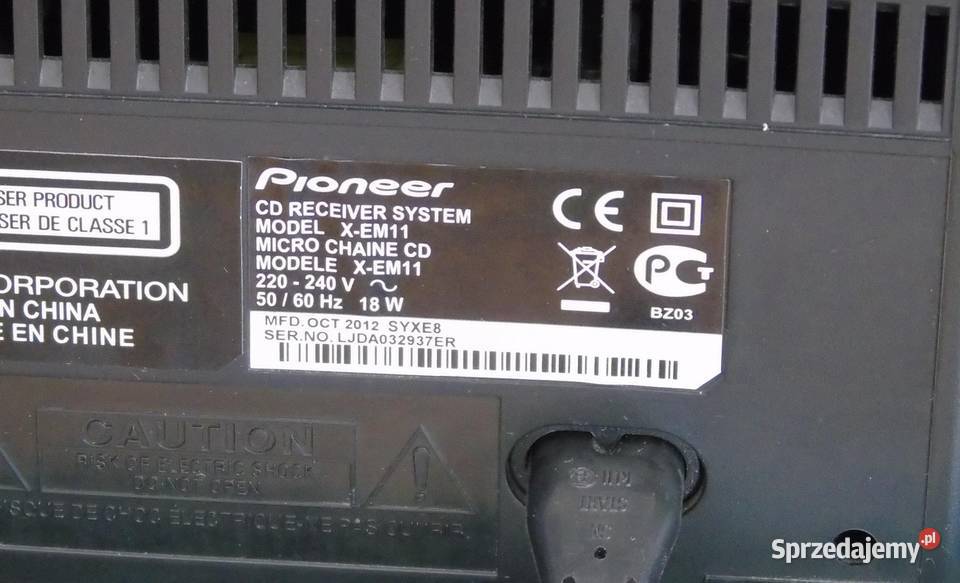 Wieża Pioneer pilot CD USB mp3 AUX kolumny sprzedam