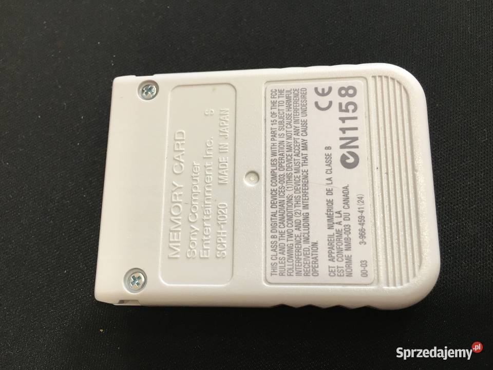 Oryginalny SONY Play Station MEMORY CARD Szczecinek