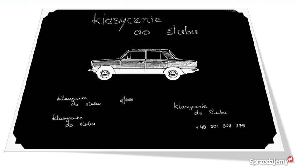Zabytkowy samochód do ślubu FIAT 125p auto ślub małopolskie Kraków