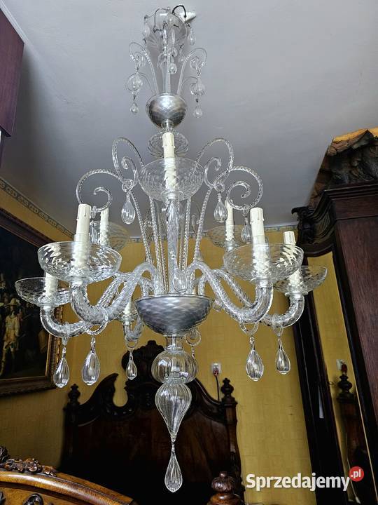 Piękny żyrandol Murano 140 ok1900r wysyłka Wałbrzych