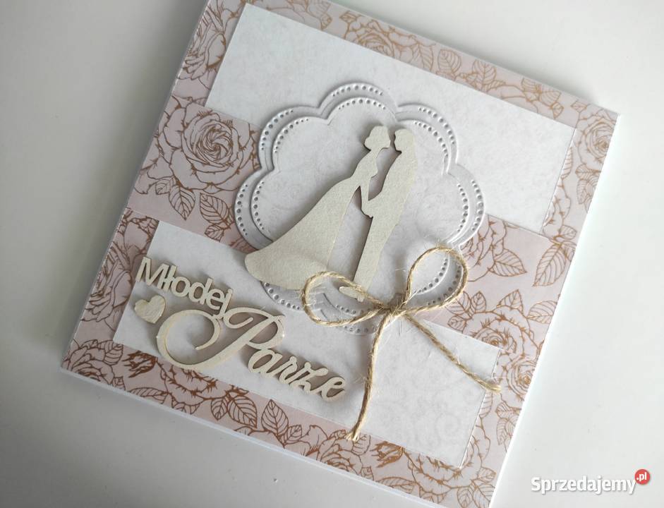 Kartka ręcznie robiona na Ślub Handmade 2 łódzkie Łódź sprzedam