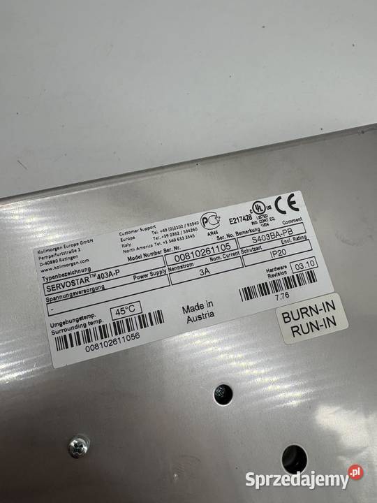 Kollmorgen Servostar 403AP S403BAPB Servo Drive Warszawa